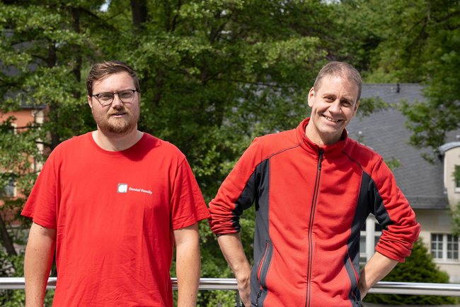 Tobi und Thomas heute im Labor